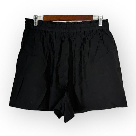 Madewell Pull-On Cargo Shorts Women's Medium Black Softdrape Elastic Waist NWT - Picture 4 of 12